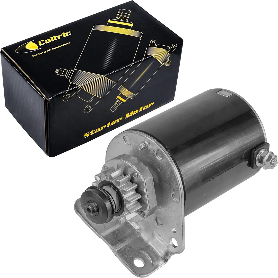 Caltric Starter Compatible With John Deere D100 D105 D110 D120 100 Series Tractor 17.5Hp 19Hp 21Hp / 14 Teeth Improved Steel Gear