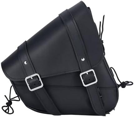 RiderVibe Motorcycle Saddle Bags Synthetic Leather Motorcycle Solo Swing Arm Bag Waterproof