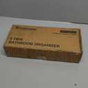 Forbena Bathroom Organizer Countertop, Counter Organizer for Bathroom Decor, Wooden Sink Shelf for Vanity Storage, Makeup Tray for Perfume Skincare Bedroom Kitchen Corner (2 Tier, White and Gold)