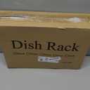 SAYZH Dish Drying Rack - Stainless Steel Dish Rack for Kitchen Counter, Large-Capacity Dish Drainer with Cutlery Holder, Kitchen Organizer for Dishes, Spoons and Forks, Black