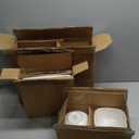 Famiware Dinnerware Sets for 4, Ocean Square 12-Piece Kitchen Plates and Bowls Sets, Microwave and Dishwasher Safe, Scratch Resistant, Matte White