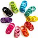 3 x 100 Pcs Baby Hair Ties, Seamless Cotton Toddler Hair Ties for Girls and Kids, Multicolor Small Soft Hair Elastics Ponytail Holders(10Colors)
