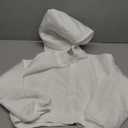 Aurgelmir Women's Cropped Zip Up Hoodie Sweatshirts Long Sleeve Casual Loose Y2K Pullover Tops (Medium, White)