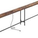 SUPERJARE 102.4 Inch Sofa Table with Power Outlets and USB-C Port, 5.9 Inch Narrow Console Tables, Entryway Hallway Couch Tables with Storage, Behind Sofa, Small Spaces, Living Room, Rustic Brown
