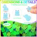 KIMOBER 35PCS Mini Luminous Frogs Miniature Figurines,Glow in Dark Tiny Resin Frog Figures for Fairy Garden Moss Landscape DIY Terrarium Crafts