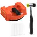 2026 Upgraded Floor Gap Fixer Tool with 5PCS Sticky Pads and Rubber Mallet, Dual-Sided Striking Vacuum Suction Plank Gap Repair Kitfor Vinyl, Wood, Laminate Floor