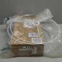 LEPOWER Wood Tripod Floor Lamp, Mid Century Standing Lamp, Modern Design Studying Light for Living Room, Bedroom, Study Room and Office, Flaxen Linen Shade with E26 Base Brown