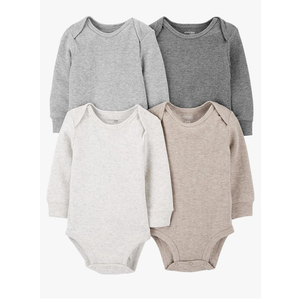 Simple Joys by Carter's Baby 4-Pack Long-Sleeve Thermal Bodysuit, Size 0-1 Month