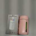 Lisacool Small Humidifier,Portable Mini Humidifier for Bedroom,Office, Car,Travel with Night Light, Auto Shut-Off,Super Quiet (Pink)