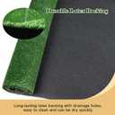 Heyroll Artificial Grass 5X8FT, 0.4" Pile Height Green Fake Grass Mat, Synthetic Turf Rug Indoor Outdoor Lawn Pet Dogs for Garden, Balcony, Patio with Drainage Holes, Customized Sizes