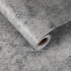 uxcell 31.5"x197" Concrete Wallpaper, Industrial Concrete Cement Contact Paper Vinyl Stained Matte Spot Textured Adhesive Wallpaper for Kitchen Countertop Cabinet Bathroom, Medium Grey