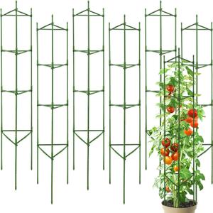 6 Pack Tomato Cages,68inches Height Adjustable Plant Support,Heavy Duty Metal Tomato Trellis,Tomato Cages for Garden Pot,DIY Shape Tomato Stakes(Height Adjust from 16 to 408)