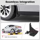 2026 Tesla Model Y Juniper Mud Flaps (4-Pack) - Thickened TPE Splash Guards Accessories for 2025-2026, No Drill Installation with Tools Included | All-Weather Protection