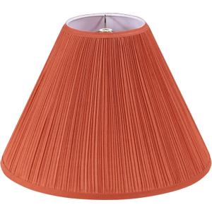 Aspen Creative 33197, Hardback Empire Transitional Spider Lamp Shade, Mushroom Pleated Carrot Faux Silk Fabric, 6" Top x 16" Bottom x 12" Slant Height Aspen Creative 33197, Hardback Empire Transitional Spider Lamp Shade, Mushroom Pleated Carrot Faux Silk Fabric, 6" Top x 16" Bottom x 12" Slant Height