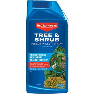 BioAdvanced Tree & Shrub Insect Killer, Outdoor Pest Control, Concentrate, 32 oz