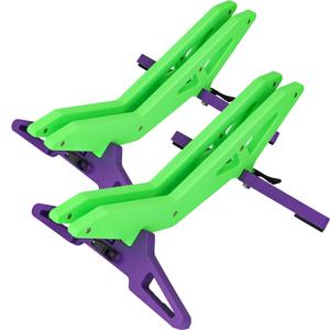 MAKELEN Adjustable Bike Parking Stand Fits 16-29 Inch Bicycles, Compatible with 23c-3.0 Tire Width – Heavy-Duty Plastic, Easy Installation, Stylish Two-Tone Design (Green&Purple(2 Pack))