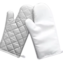Sublimation Blank Oven Mitts Custom Print White Polyester Microwave Oven Heat Insulated Gloves, Set of 6