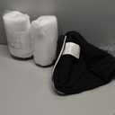 downluxe Waterproof Outdoor Chair Cushions for Patio Furniture, 18" x 18" x 2" Patio Chair Cushion with Adjustable Ties & Portable Handle, Square Outdoor Cushion with Removable Cover, Black, 2 Pack