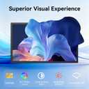 Portable Large Screen Monitor, 17.3" Portable Monitor HDMI USB-C IPS External Screen Small, Built-in Dual Speakers Gaming for Laptop PC, Plug & Play, Lightweight Small Monitor for On-The-Go Use, Black