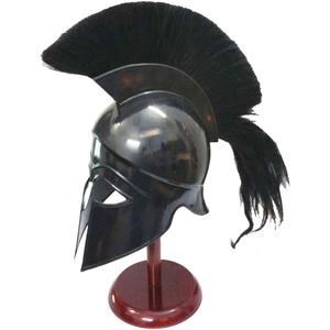 THOR INSTRUMENTS Greek Corinthian Helmet Ancient Medieval Armor Knight Spartan Replica Helmet with black plume Rustic Vintage Home Decor Gifts