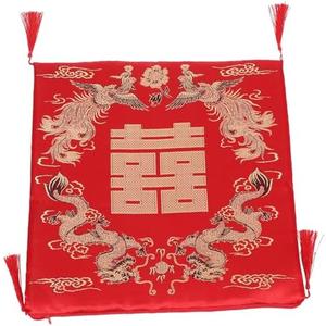 HOODANCOS Chinese Classical Square Seat Cushion Dragon and Kneel Pad for Weddings Dining and Home Use Comfortable Chair Pad for Indoor and Outdoor Settings