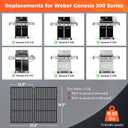 QuliMetal PorcelainEnameled CastIron Grill Grates for Weber Genesis 300 Series, Grill Parts for Weber Genesis E310 S310 E320 S320 E330 S330 EP310 EP320 EP330 Grills, 19.5" Grates Replace 7524 7528