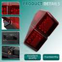 AUTOKAY UTV Rear Tail Light Left & Right for Polaris Ranger 1000 XP CREW 2017-2025 Replaces 2413766