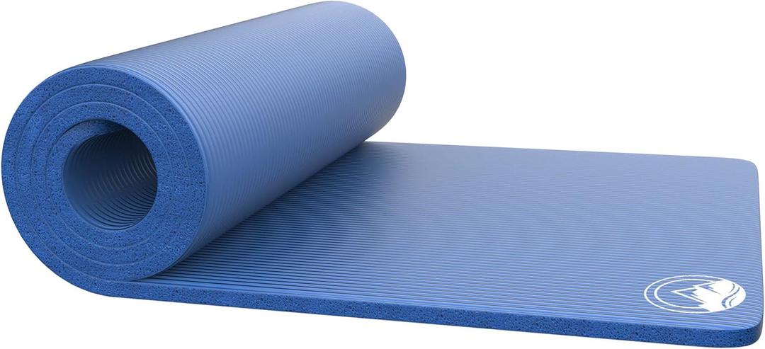 Foam Sleeping Pad for Camping - 0.75-Inch-Thick Waterproof Sleep Pad with Carry Straps for Cots, Tents, or Sleepovers by Wakeman Outdoors (Blue)
