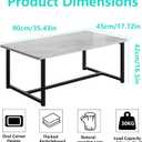 Coffee Table,Industrial Rectangular Small Coffee Tables White