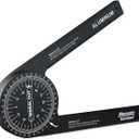 Mecurate Aluminum Miter Saw Protractor, 7.3-Inch Angle Finder Featuring Precision Laser Engraved Scales Woodworking Lightning Measure Tool with 360 Degree Rotation Function for Carpenters