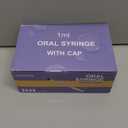 50 Pcs 1ml Syringes with Caps Oral Dispenser Individually Sterile Warpped for Medicine Dropper, Colostrum Collect Feeding Pets, Liquid