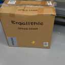 Ergalithic Ergonomic Office Chair-Computer PU Leather X-Shaped Desk Chair-Gaming Chair with Adjustable Flip-up Armrests Lumbar Support Mesh Executive Chair for Long Hours Office (Black)