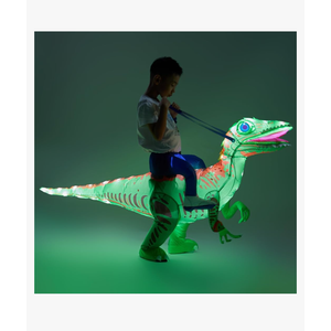 Minetom Inflatable Dinosaur Costume with LED Lights,Vivid Funny Inflatable Halloween Costume for Kids-Child (4-8 Yrs) Unisex