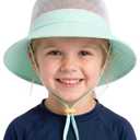 Kids Sun Hat UPF 50+ Summer Bucket Hat Lightweight Outdoor Beach Hat Adjustable for Boys Girls (Blue)