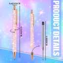 Ireer 4 Pcs Bling Rhinestone Sparkly Pen for Women Diamond Crystal Glitter Metal Ballpoint Ink Pen with 4 Pcs 1.0mm Refills Desk Accessory for Girl Students Gift(Pink, White)