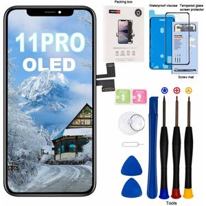 EFAITHFIX for iPhone 11 Pro Screen Replacement OLED 5.8 Inch [NOT LCD] Display 3D Touch Frame Assembly Digitizer with Repair Kit Screen Protector Waterproof Adhesive for Model A2160, A2217, A2215