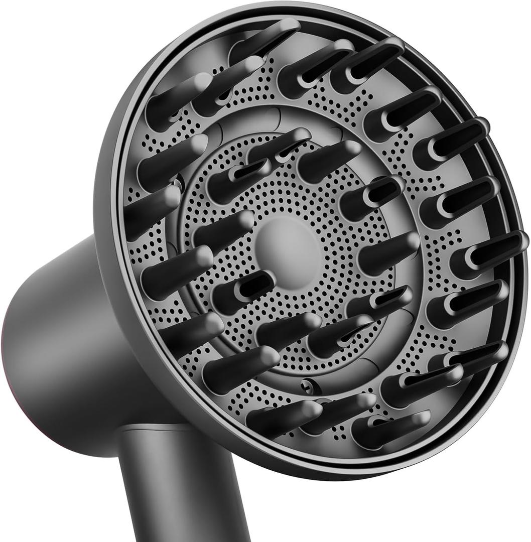 6-Inch Diffuser Attachment for Dyson Hair Dryers, Curl-Enhancing Large Diffuser Compatible with Dyson Supersonic Hair Dryer Attachment, Faster Drying Defines Curls for Waves Curls Coils Hair