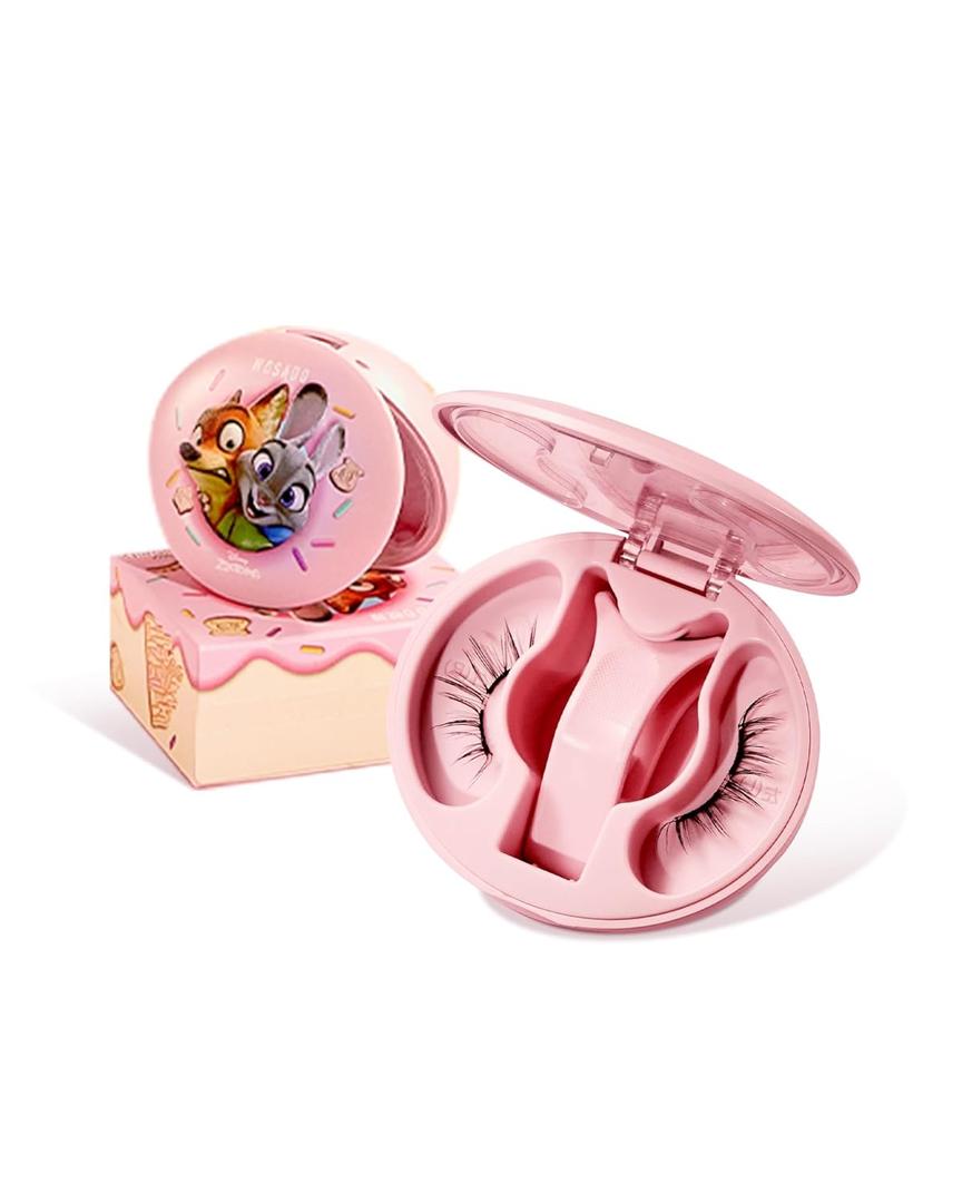 WOSADOZootopia1 Soft Magnetic Eyelashes Kit with Applicator, Disney [No.18 Velvet Black] 21.5mm Reusable Glue-free Magnetic Lashes, Cruelty-free False Lash, Waterproof, Lightweight, for Heavy Makeup (1 pair (Pack of 1))