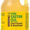 Unrefined Hexane-Free Castor Oil, 128 fl oz - For Hair Growth, Thicker Lashes & Brows, Dry Skin, Joint Pain, EXP: 2-2027