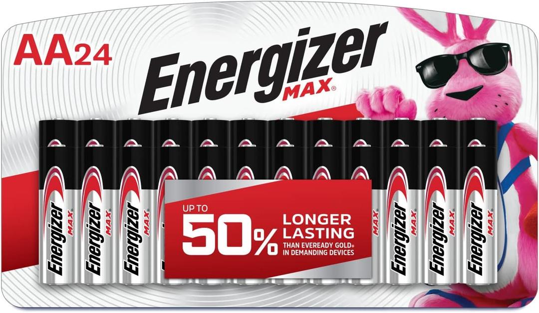 Energizer AA Batteries, MAX Double AA Battery Alkaline, 24 Count