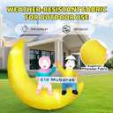 Dawdix 5FT Ramadan & Eid Mubarak Inflatable Decorations with LED Lights, Outdoor Ramadan Yard Decor with Crescent Moon & Replaceable Banners