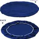 Frienda 36 Inch Felt Card Game Tablecover Round 36in to 48in Blue Poker Felt Table Cover Elastic Table Mat Tablecloth for Playing Poker Mahjong Board Jigsaw Puzzles Board Games