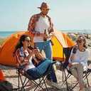 2 Pack Lightweight Camping Chairs for Adults & Teens, 250LBS Capacity Foldable Portable Chairs with Carry Bag, Compact Design for Camping, Beach, Picnics, and Outdoor Events (Medium)
