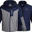 Spyder Mens Ski Jacket - 3-in-1 System Snow Waterproof Winter Jackets for Men - Mens Snowboard Jacket with Detachable Hood (Small, Pewter With Polar)