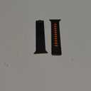 Bandletic Magnetic Bands Compatible with Apple Watch Band for Women Men, Durable Sport Strong Magnet Strap for iWatch 42mm(Series 11 10), 41mm(9/8/7), 40mm(SE3/SE2/SE/6/5/4), 38mm(3/2/1), Black/Orange