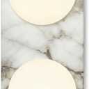 Natural Marble Wall Sconce with Alabaster Glass Globe, Modern Hardwired Wall Light Fixture for Bedroom, Bathroom, Dining Room, Hallway, Stairs (2-Light Sconce), Medium