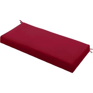 Outdoor Bench Cushion Waterproof 45"x18"  Fade-Resistant Patio Furniture Cushion with Ties for Porch Swing, Loveseat, or Indoor Bench Replacement, Burgundy