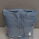 DREAMCARE Full Size Sheets Set - 4 Pcs Cooling Bed Sheets with Up to 15" Deep Pockets - Soft, Long-Lasting 100% Brushed Polyester with Side Pocket (Mineral Blue)