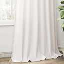 Natural Cream Linen Curtains 72 Inches Long 2 Panels Boho Farmhouse Semi Sheer Curtain Tassels Back Tab Neutral Light Beige Light Filtering Chic Bohemian Drapes for Living Room Bedroom 52x72