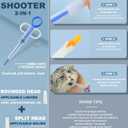 Cat Pill Shooter 5-in-1 Kit, Pet Pill Cutter and Crusher for Cats and Dogs, Dog Tablet Soft Tip Syringe and Medical Feeding Liquid Dispenser Tool with Plastic Measuring Cup 100ml